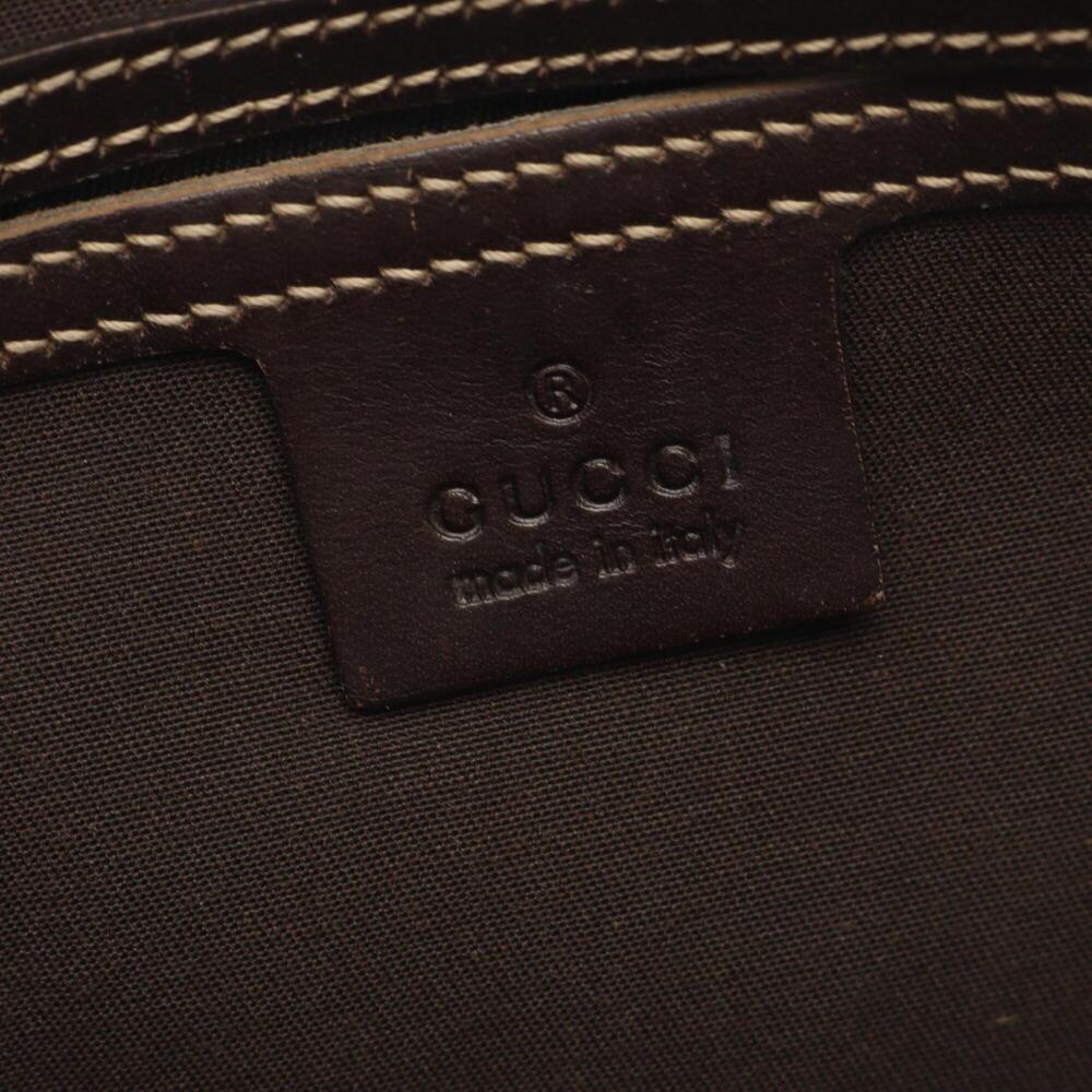 GUCCI Authentic Brown Leather Shoulder Bag - Picture 4 of 9